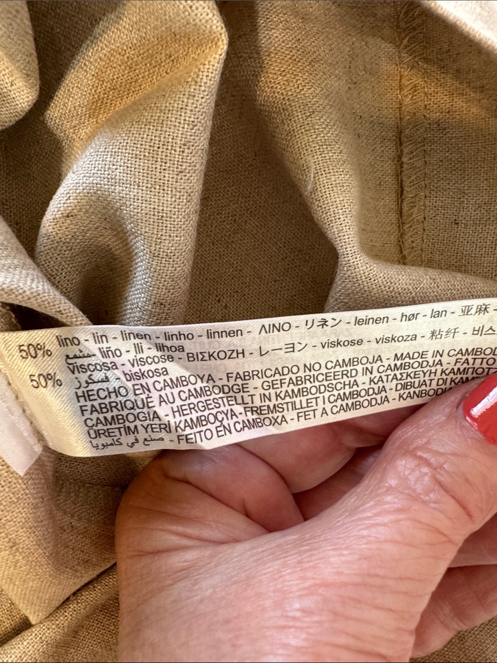 Zara Join Life NWT Linen Viscose Paperbag Shorts L Oatmeal Beige - Picture 8 of 8